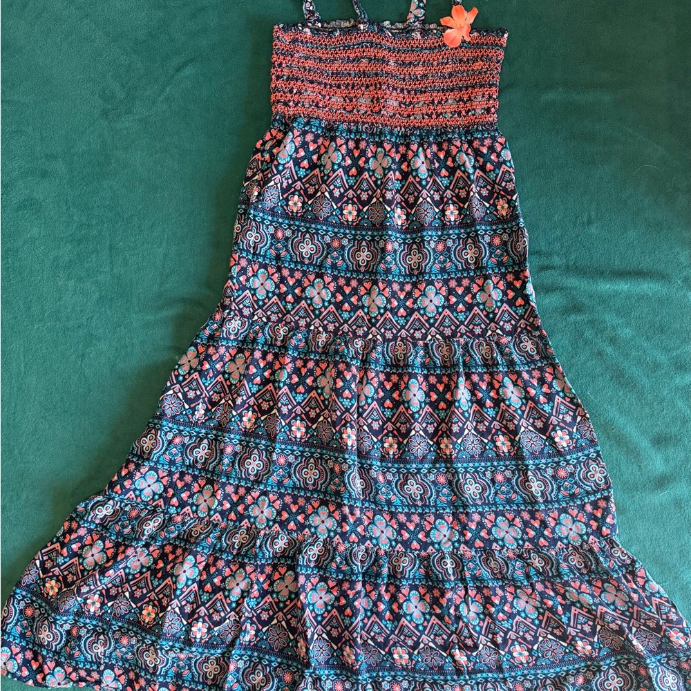 Bohemian Maxi Dress with Floral Pattern